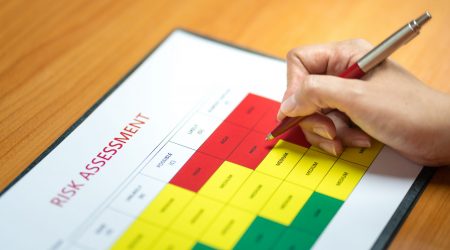 action-manager-is-marking-risk-assessment-matrix-table-high-risk-level